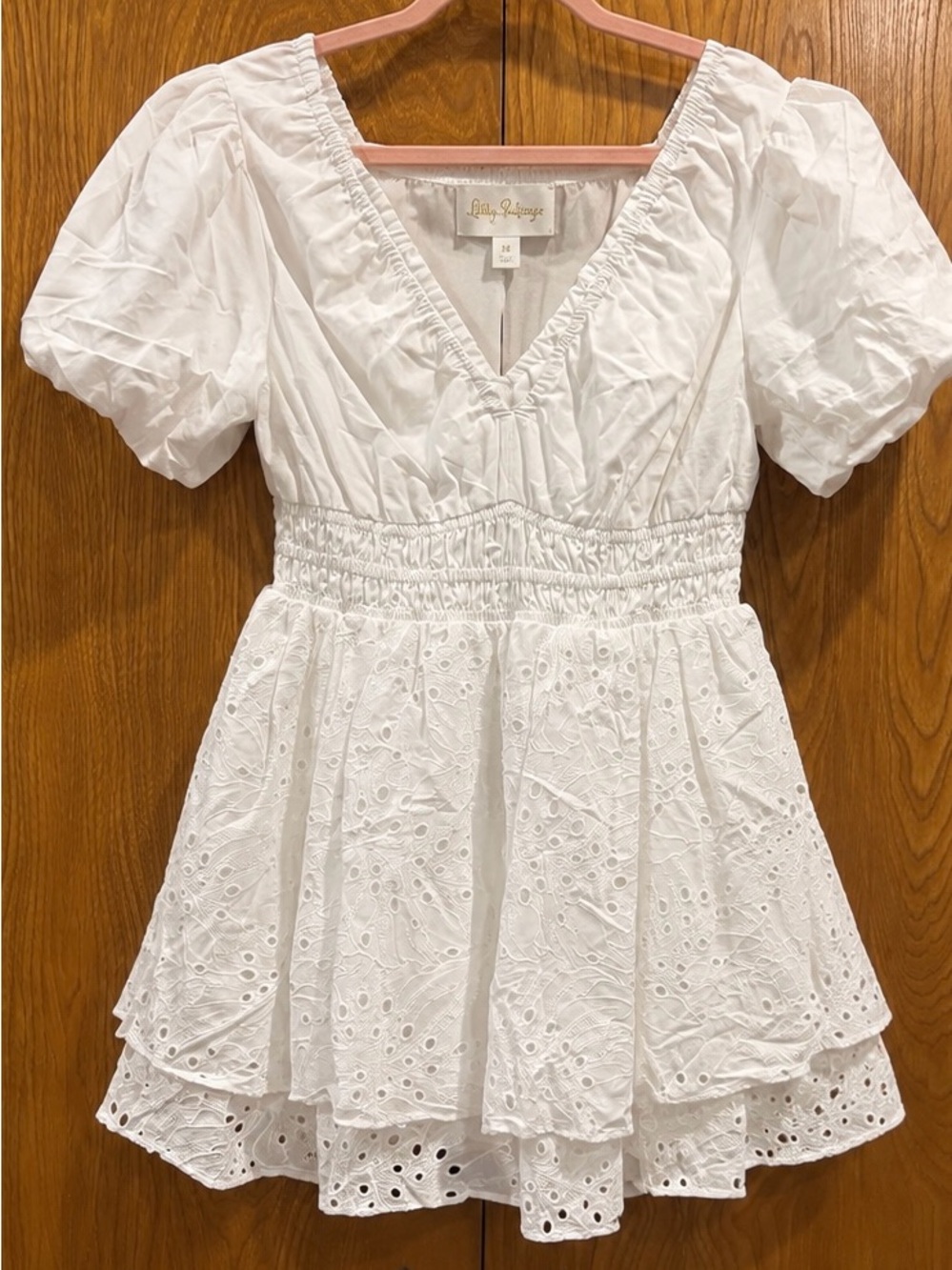 NWT Lilly Pulitzer Axelle Eyelet Romper Resort White Size 12